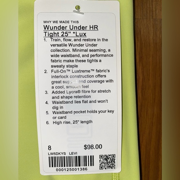 Wunder Under HR Tight 25 Tight - Picture 3 of 3